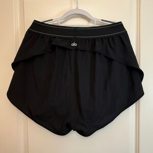 ALO Yoga Black Layered Running Shorts